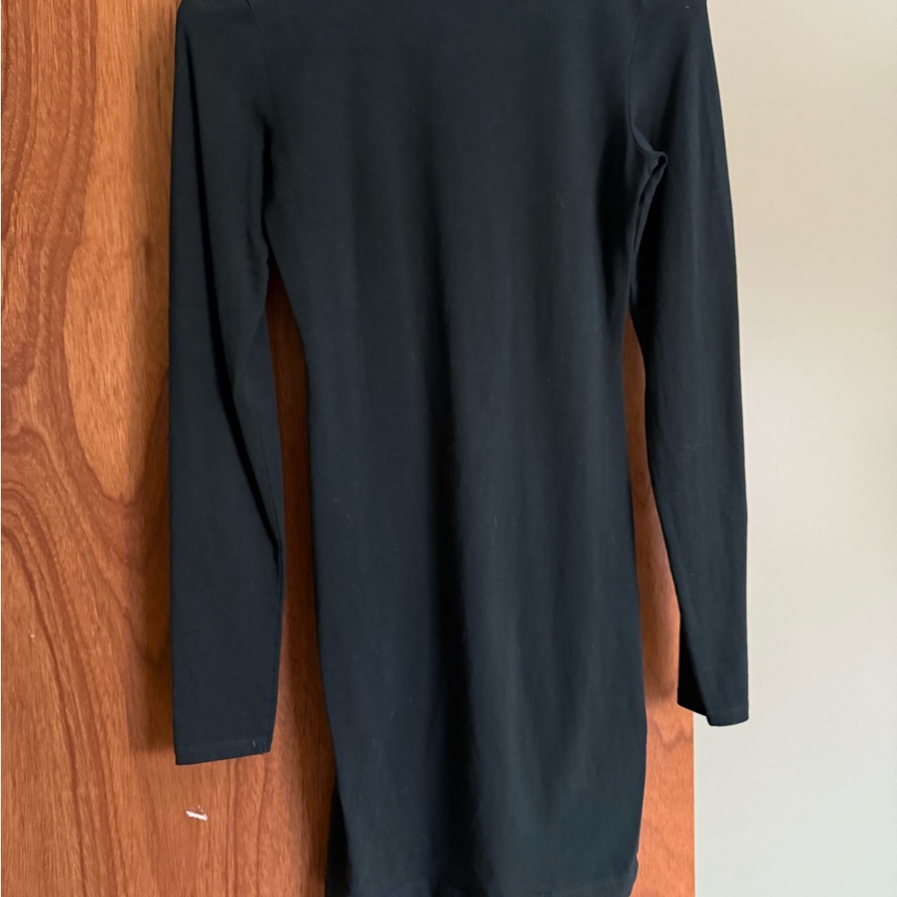 H&M Dar Green/Black Long Sleeve Bodycon Dress